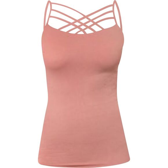 Womens Rose Pink Cage Top Spaghetti Strap Camisole - Picture 1 of 4